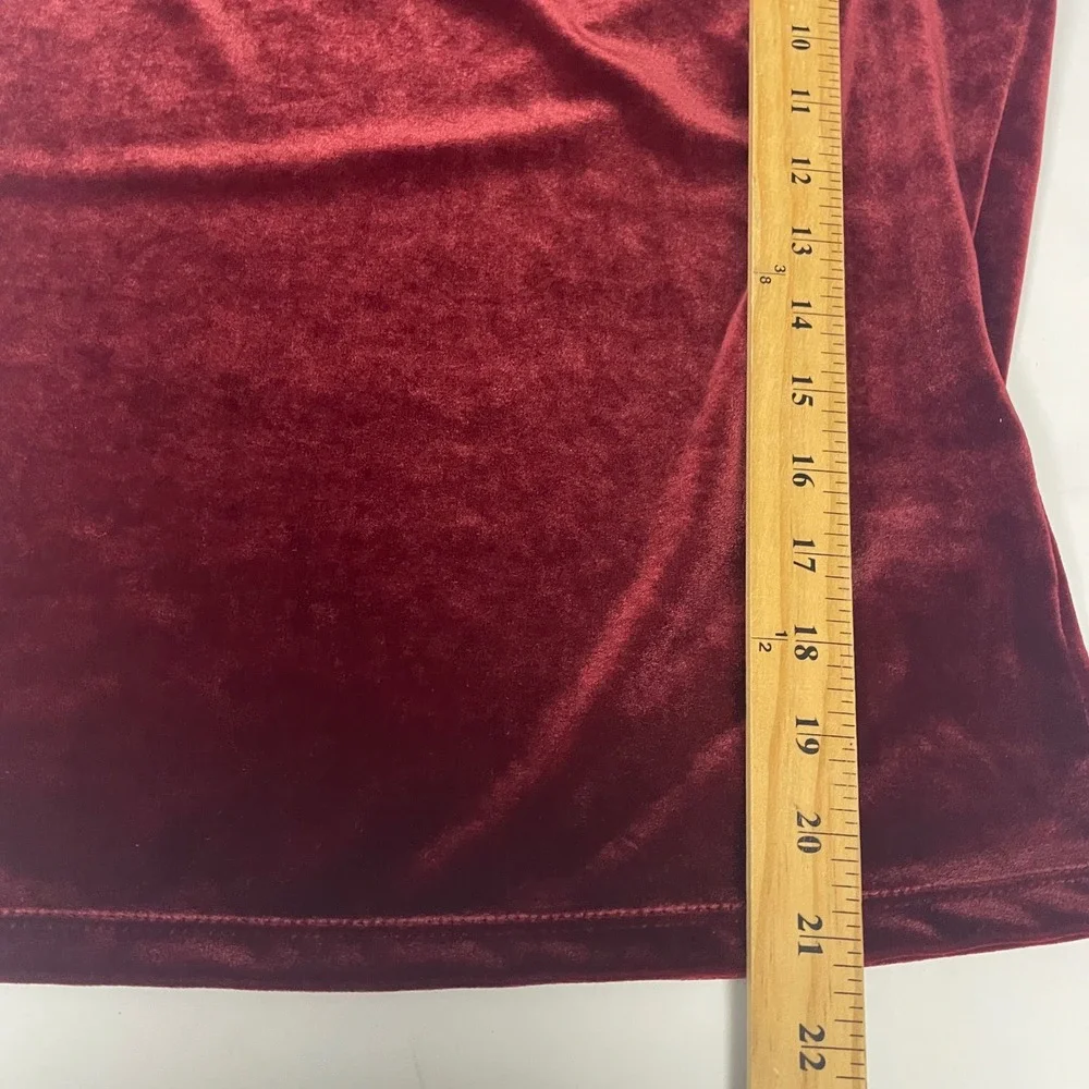 White House Black Market Velvet Cowl Neck Top Small Burgundy Wine Holiday Party
